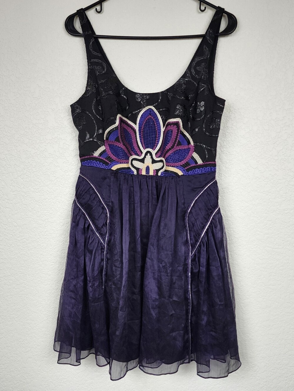 Free People $400 Brocade Damask Mini Dress